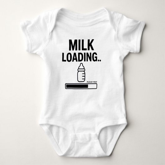 Grappige Baby overall- "Melk laden... wacht alsjeb Romper (Voorkant)