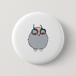 grappige baby uil ronde button 5,7 cm