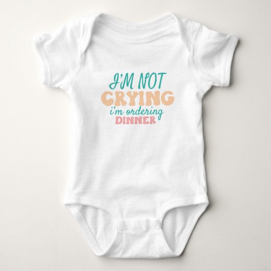 Grappige babytaal diner bestelling romper (Voorkant)