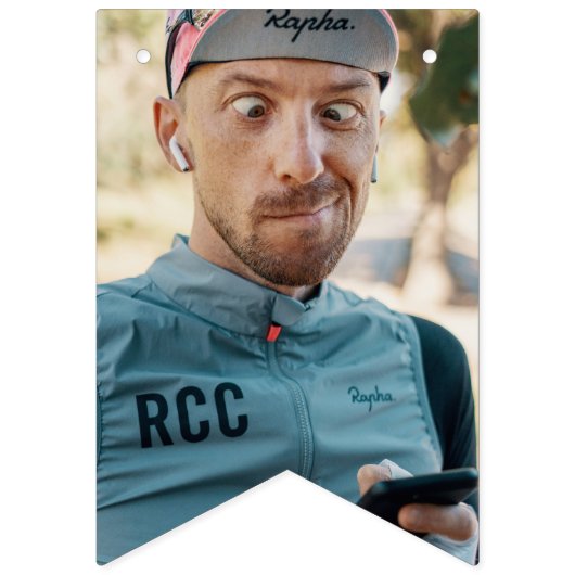 Grappige Bachelorette Groom Face Banner Aangepaste (Eerste vlag)