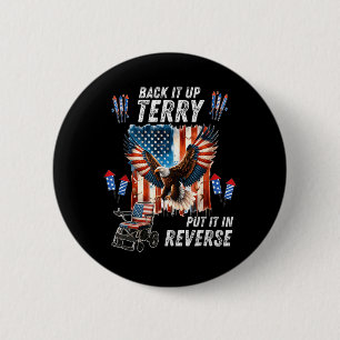 Grappige Back-up Terry Zet het in omgekeerde richt Ronde Button 5,7 Cm