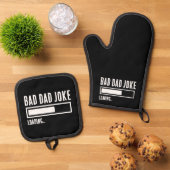 Grappige Bad Dad Joke Loading Ovenwant & Pannenlap Set (Top down)