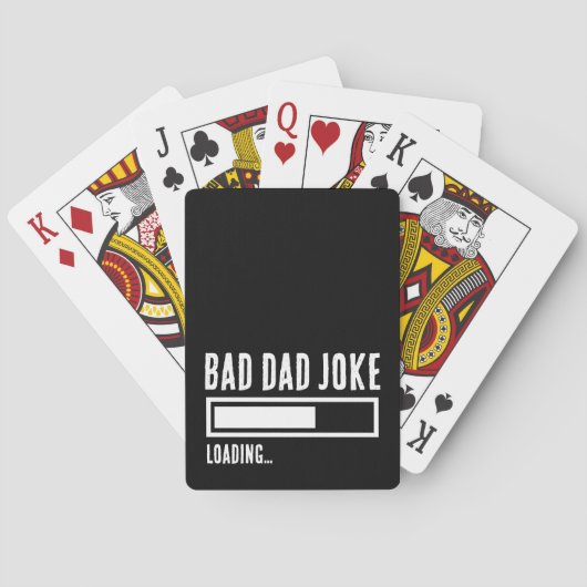 Grappige Bad Dad Joke Loading Pokerkaarten (Achterkant)