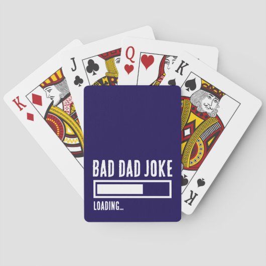 Grappige Bad Dad Joke Loading Pokerkaarten (Achterkant)
