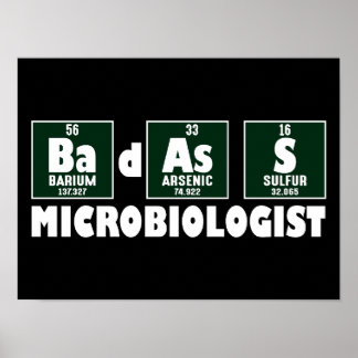 Grappige Badass Microbioloog Poster
