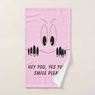 Grappige badhanddoeken met Curiosity Eyes - Smile Bad Handdoek