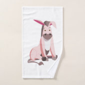 Grappige badhanddoeken met roze ezel -  bad handdoek (Handdoek)