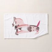 Grappige badhanddoeken met roze ezel -  bad handdoek (Handdoek)