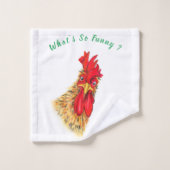 Grappige badhanddoeken Verraste Haan - aangepaste Bad Handdoek (Wasdoekje)