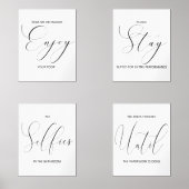 Grappige badkamer 4 muurkunst sets (Voorkant)