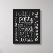 Grappige Badkamer Canvas Art Print (Voorkant)
