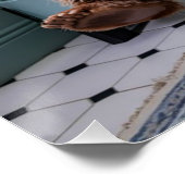 Grappige badkamer Decor Eigenzinnig beer toilet Perfect Poster (Hoek)