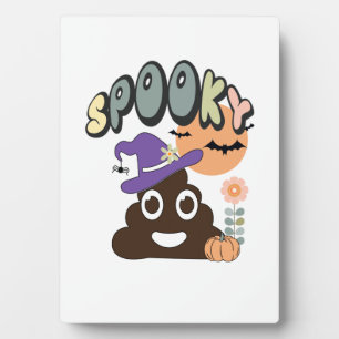 Grappige badkamer humor cute retro halloween griez fotoplaat