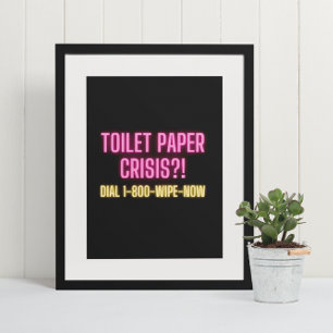 Grappige badkamer Neon Quote Poster
