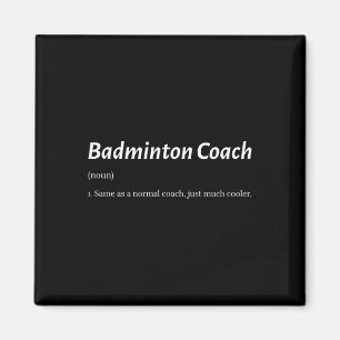 Grappige badminton coach hetzelfde als reguliere c magneet