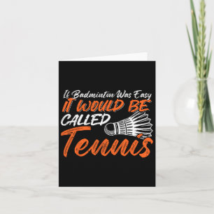 Grappige Badminton Humor Smash Shuttle Birdie Spor Kaart