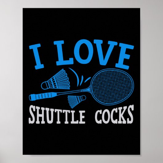 Grappige Badminton Humor Smash Shuttle Birdie Spor Poster (Voorkant)