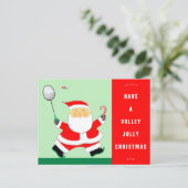 Grappige Badminton Kerst Briefkaarten (Staand voorkant)