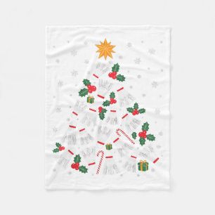 Grappige Badminton Kerstboom Lichtjes Kerstman Man Fleece Deken