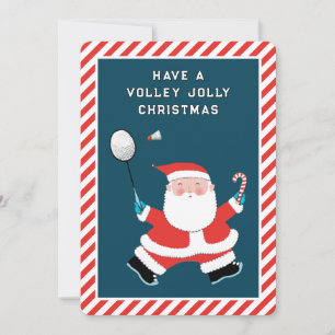 Grappige Badminton Kerstkaarten Feestdagenkaart