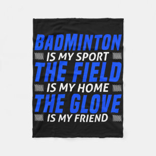 Grappige badminton kunst voor mannen vrouwen shutt fleece deken
