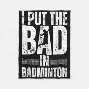 Grappige Badminton Kunst Voor Mannen Vrouwen Shutt Fleece Deken