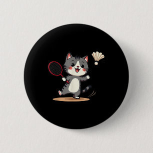 Grappige Badminton Schattigee Cat Racket Shuttle M Ronde Button 5,7 Cm