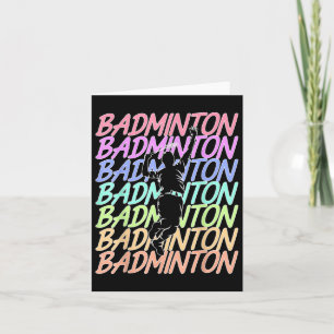 Grappige Badminton Shuttle Badminton Player S Kaart