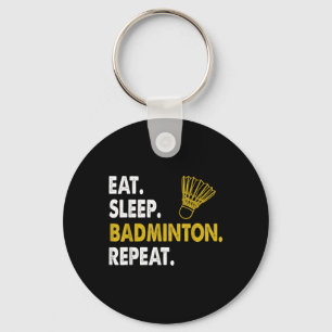 Grappige Badminton Shuttle Nieuwigheid T-shirt Sleutelhanger