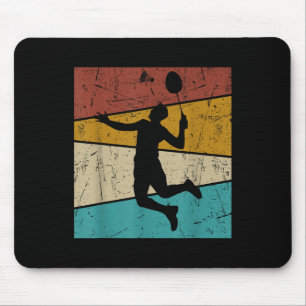 Grappige Badminton Shuttle Vintage Retro Voor Mann Muismat