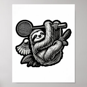 Grappige Badminton Speler Love Shuttle Design 16 Poster