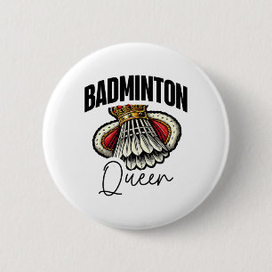 Grappige Badminton Speler Love Shuttle Design 19 Ronde Button 5,7 Cm