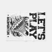 Grappige Badminton Speler Love Shuttle Design 23 Fleece Deken (Voorkant (Horizontaal))