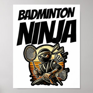 Grappige Badminton Speler Love Shuttle Design 7 Poster