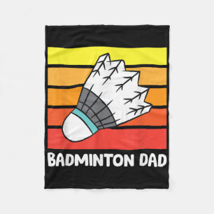 Grappige badminton vader fleece deken