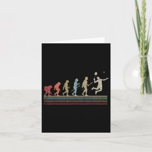 Grappige Badminton Vintage Retro Stijl Evolutie Va Kaart