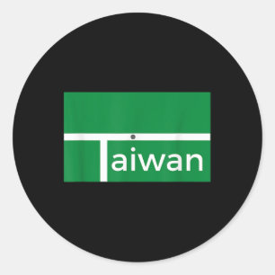 Grappige Badminton Wedstrijd Taiwan Nieuwe Vlag On Ronde Sticker