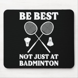 Grappige Badmintonspeler Badminton Commentator Muismat