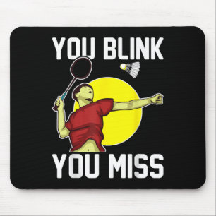Grappige Badmintonspeler Je Knipert, Je Mist Muismat