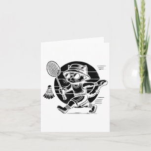 Grappige Badmintonspeler Love Shuttle Design 6 Kaart