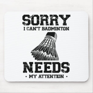 Grappige Badmintonspeler Love Shuttle Design Muismat