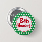 Grappige Bah Humbug Kerst Knop Speld Ronde Button 5,7 Cm (Voorkant /achterkant)