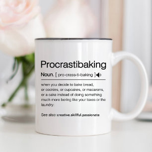 Grappige Baker Procrastibaking Definitie Patissier Tweekleurige Koffiemok
