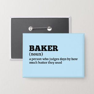 Grappige Bakery Worker Definitie Button