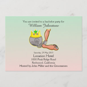 Grappige Bal En Keten Bachelorfeest Uitnodiging