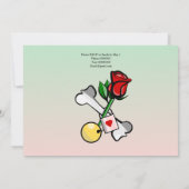 Grappige Bal En Ketting Verjaardagsuitnodiging voo Kaart (Achterkant)