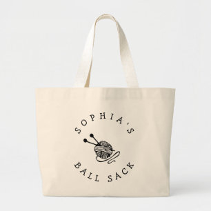 Grappige Ball Sack Gepersonaliseerde Breitas Grote Tote Bag