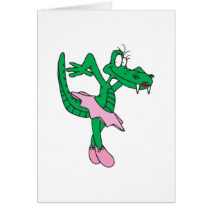 grappige ballerina alligator