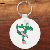 grappige ballerina alligator sleutelhanger (Voorkant)
