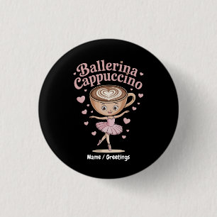Grappige Ballerina Cappuccina Italiaanse Brainrot Ronde Button 3,2 Cm